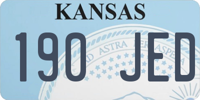 KS license plate 190JED