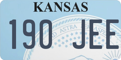 KS license plate 190JEE