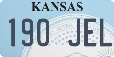 KS license plate 190JEL