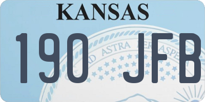 KS license plate 190JFB