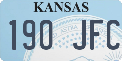 KS license plate 190JFC