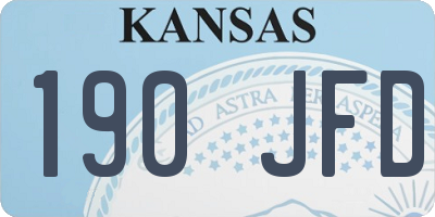 KS license plate 190JFD
