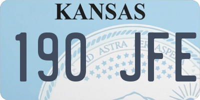 KS license plate 190JFE