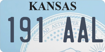 KS license plate 191AAL