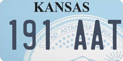 KS license plate 191AAT