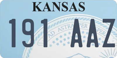 KS license plate 191AAZ
