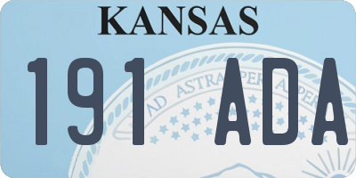 KS license plate 191ADA