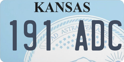 KS license plate 191ADC