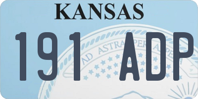 KS license plate 191ADP