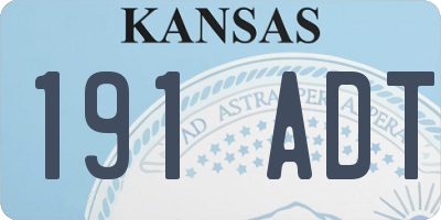 KS license plate 191ADT