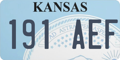 KS license plate 191AEF