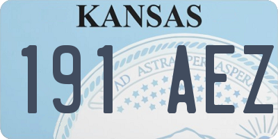 KS license plate 191AEZ