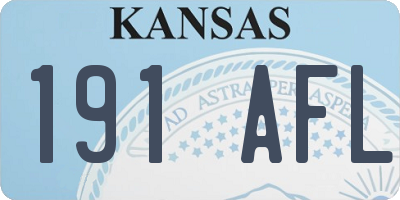 KS license plate 191AFL