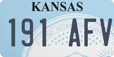 KS license plate 191AFV