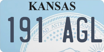 KS license plate 191AGL
