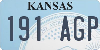 KS license plate 191AGP