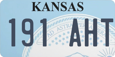 KS license plate 191AHT