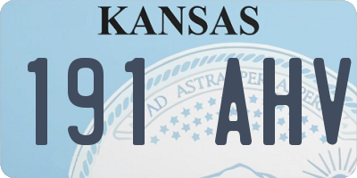 KS license plate 191AHV