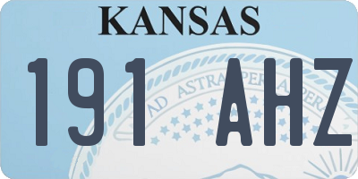 KS license plate 191AHZ
