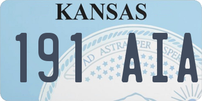 KS license plate 191AIA