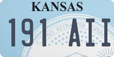 KS license plate 191AII