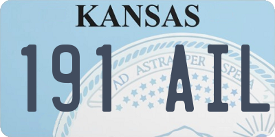KS license plate 191AIL