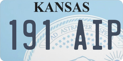 KS license plate 191AIP
