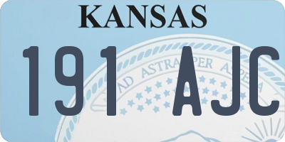 KS license plate 191AJC