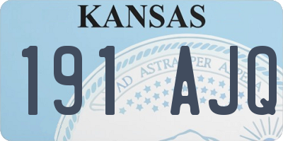 KS license plate 191AJQ