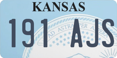 KS license plate 191AJS