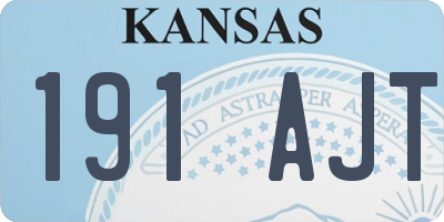 KS license plate 191AJT