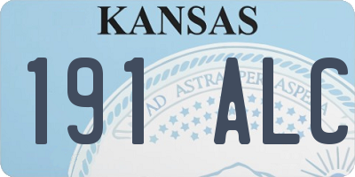 KS license plate 191ALC