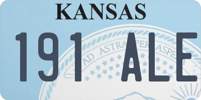 KS license plate 191ALE