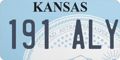 KS license plate 191ALY