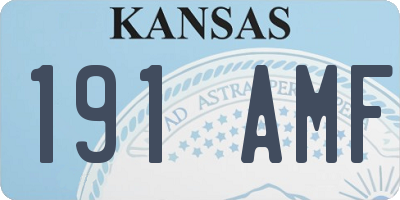 KS license plate 191AMF