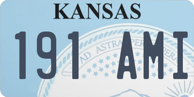 KS license plate 191AMI