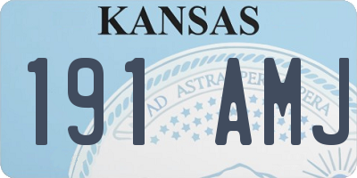 KS license plate 191AMJ