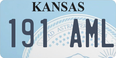 KS license plate 191AML