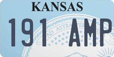 KS license plate 191AMP