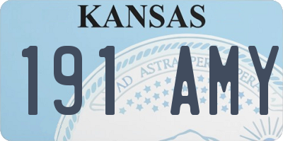 KS license plate 191AMY