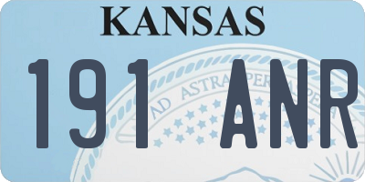 KS license plate 191ANR
