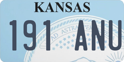KS license plate 191ANU