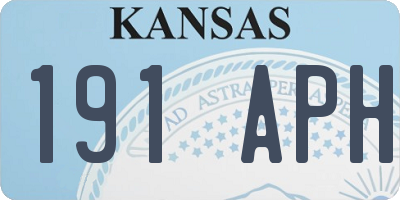KS license plate 191APH