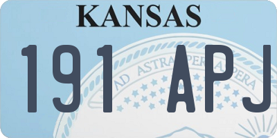 KS license plate 191APJ