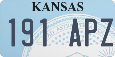 KS license plate 191APZ