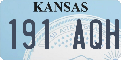 KS license plate 191AQH