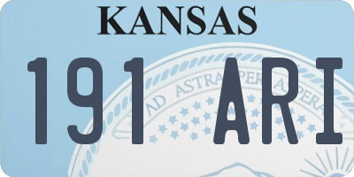 KS license plate 191ARI