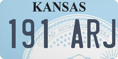 KS license plate 191ARJ
