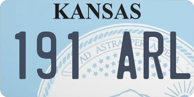 KS license plate 191ARL
