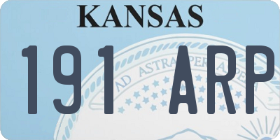 KS license plate 191ARP